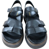 Vionic Solana Sandals UK8 Women's Black Platform Strappy Comfort Shoes