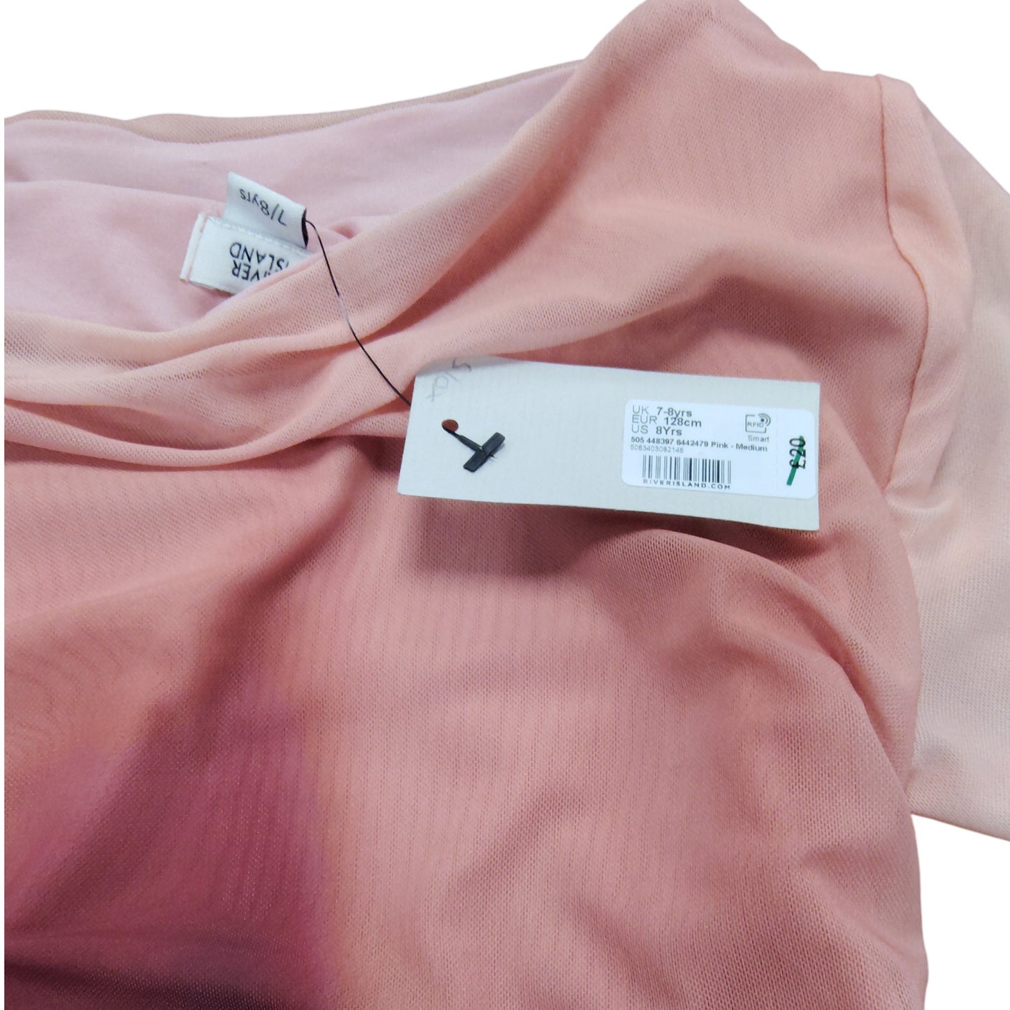 Pink Ombre Dress Kids Age 7-8 Years Stylish Party Wear Short Sleeve