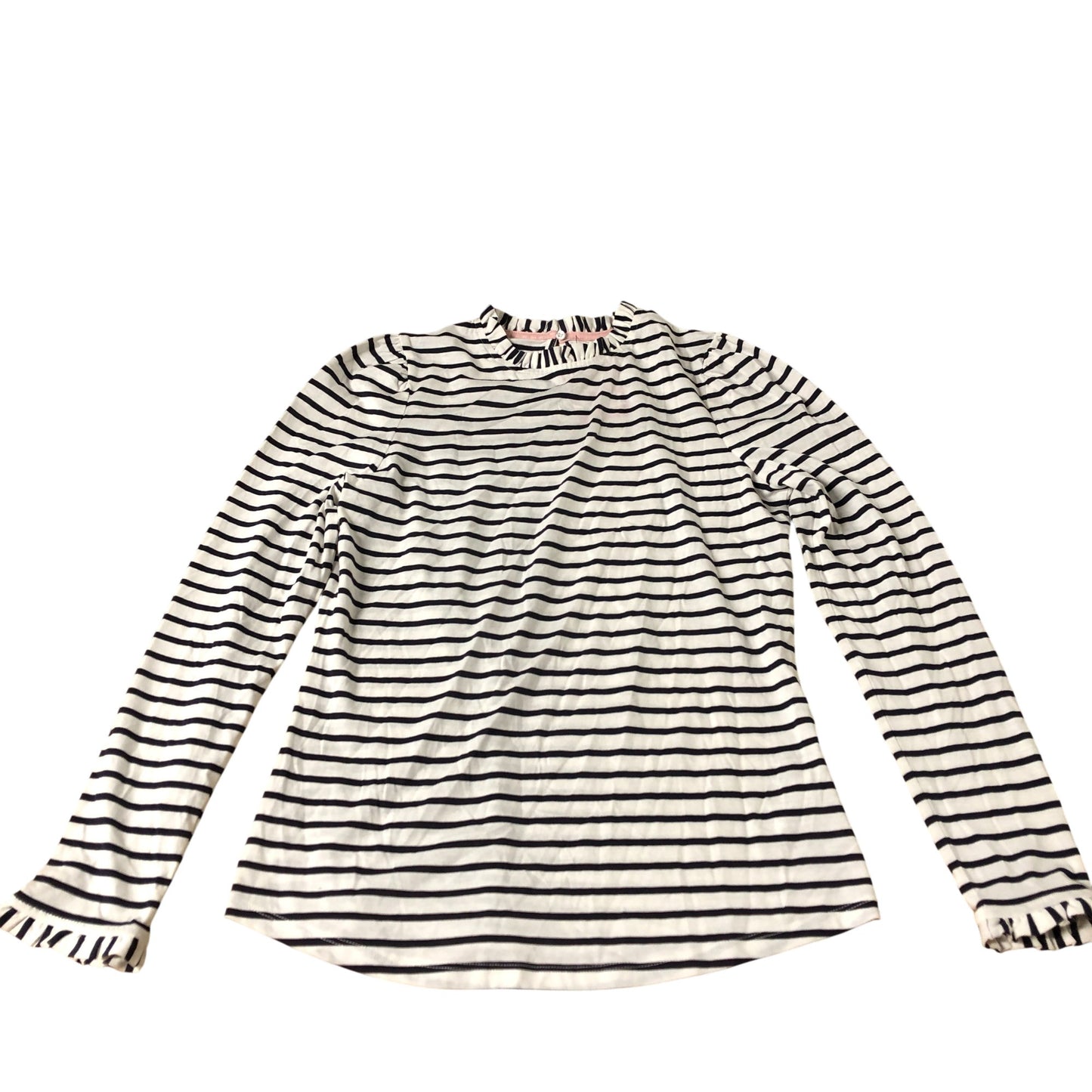 Long Sleeve Striped Top Women's Casual Cotton Blend UK10