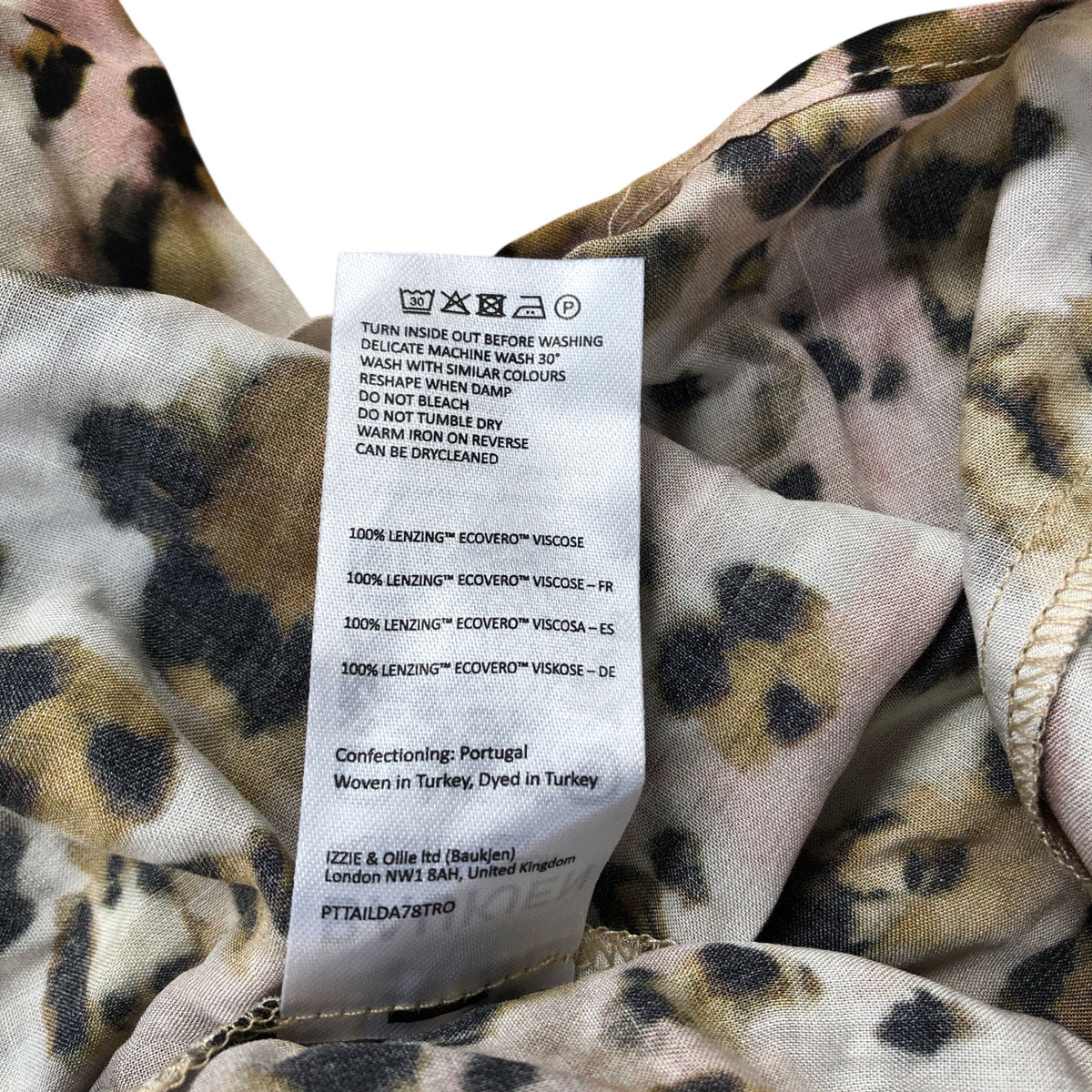 Baukjen Leopard Print Dress UK Size 12 Women's Summer Ruffle Hem