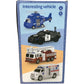 TEMI 4 Pack Emergency Vehicles Set Fun Police Fire Ambulance Toys Ages 3+