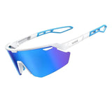 Lamicall Cycling Sunglasses BCPE02-WB White Blue UV400 Protection Breakage Proof