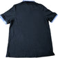 Classic Polo Shirt Size Medium Men's Black with Blue Trim