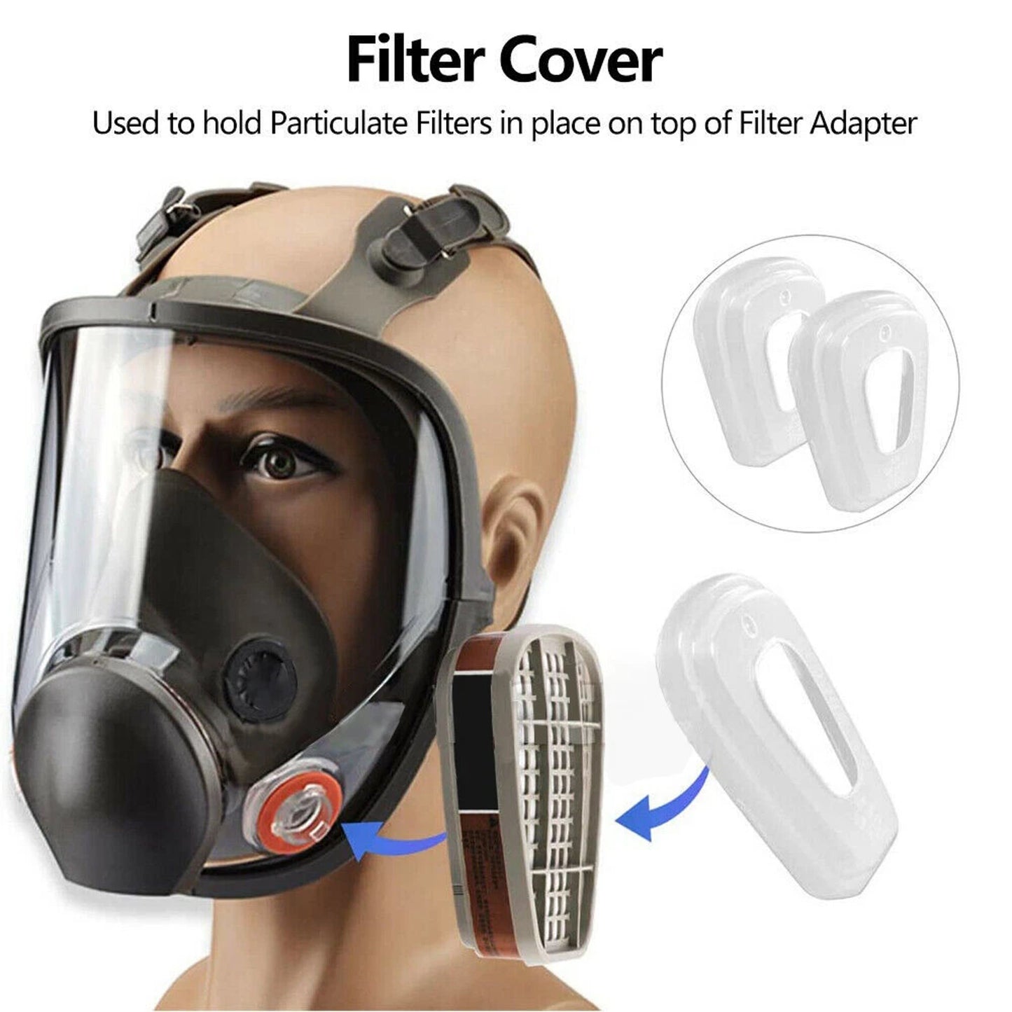 NIOSH Full Face Respirator 6800 Gas Mask Organic Vapor Cartridge 7in1 Set