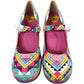 Hot Chocolate Design Geometric Heels Size UK 8 Women's Colourful Patterned Shoes
