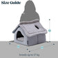 Pelzin Indoor Cat House Large Cat Cave Bed with Removable Cushion Comfort