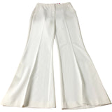 Wide Leg Trousers Women's Cream High Waist Flared Design UK10 Regular