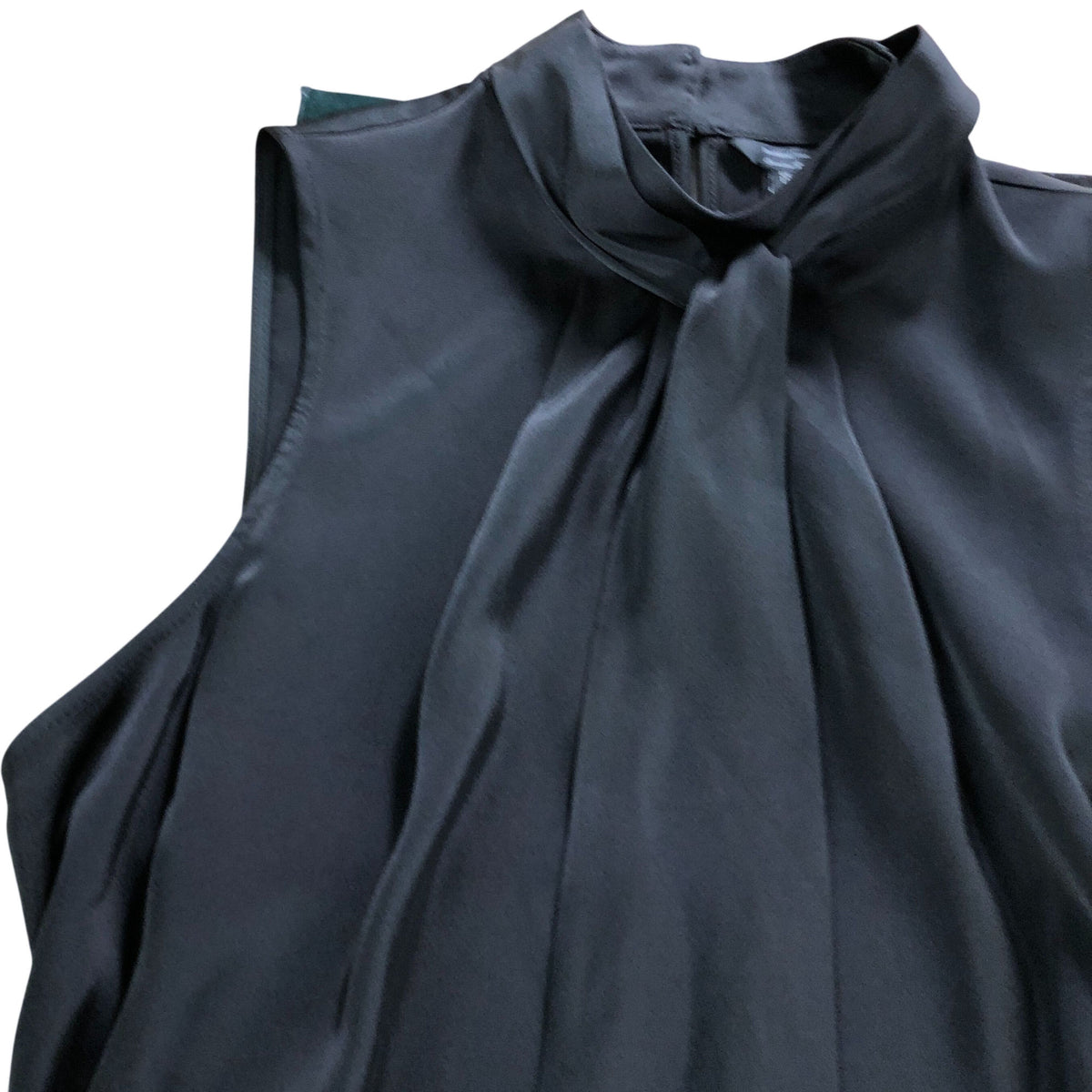 River Island Black Belted Sleeveless Dress UK12 Women's