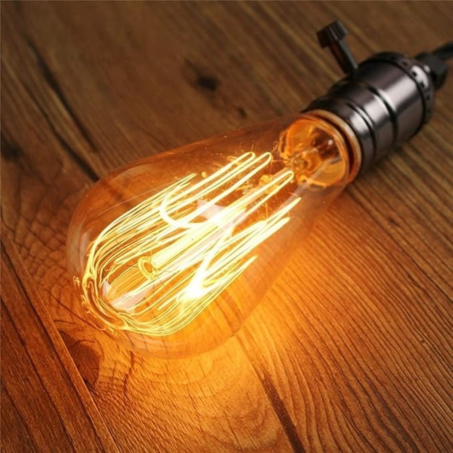 Edison Light Bulbs - Vintage Style E27  ST64 60W - Pack of 6.