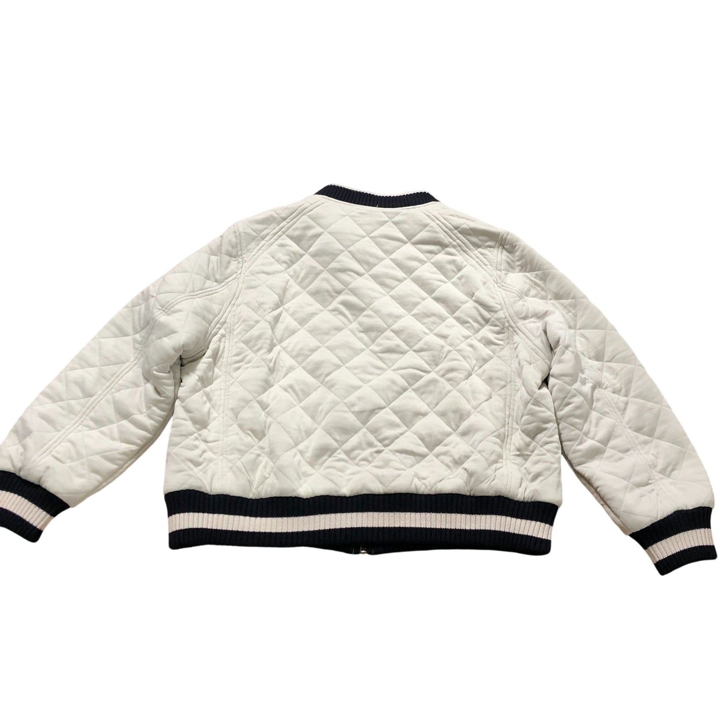Cream Quilted Bomber Jacket Size XL