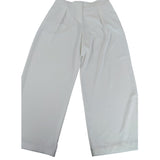River Island Trousers UK 16R Women's Plain White Stretch Wide Leg