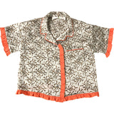 Girls Nightwear Pyjama Top Size 7-8 Years Animal Print Ruffle Detail
