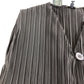 River Island UK14 Women's Black Pleated Blouse V Neck Button Front