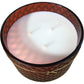 Cinnamon & Apple Scented Candle 3 Wick Red Glass Holder