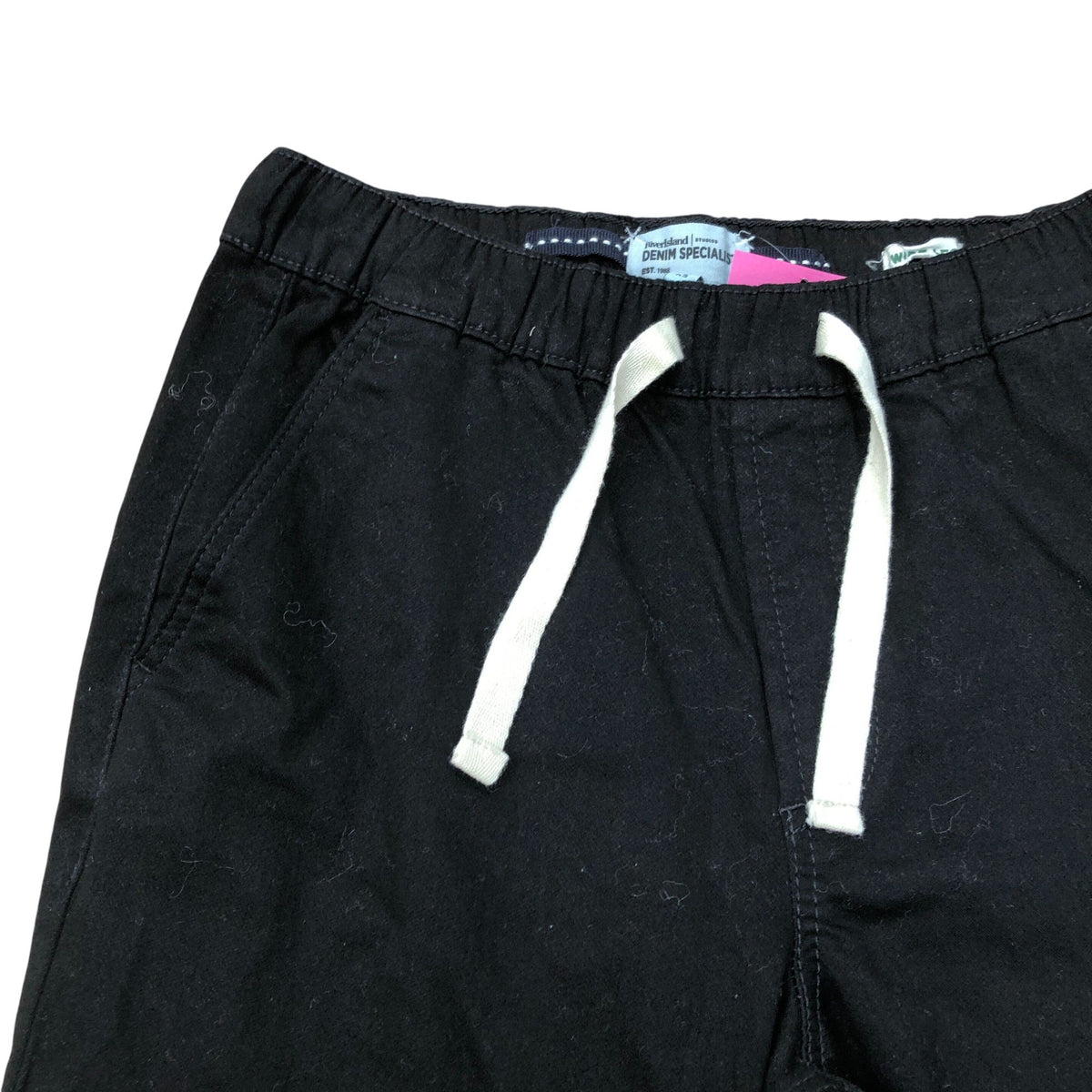 River Island Studios Black Wide Leg Elastic Waist Trousers Size XS