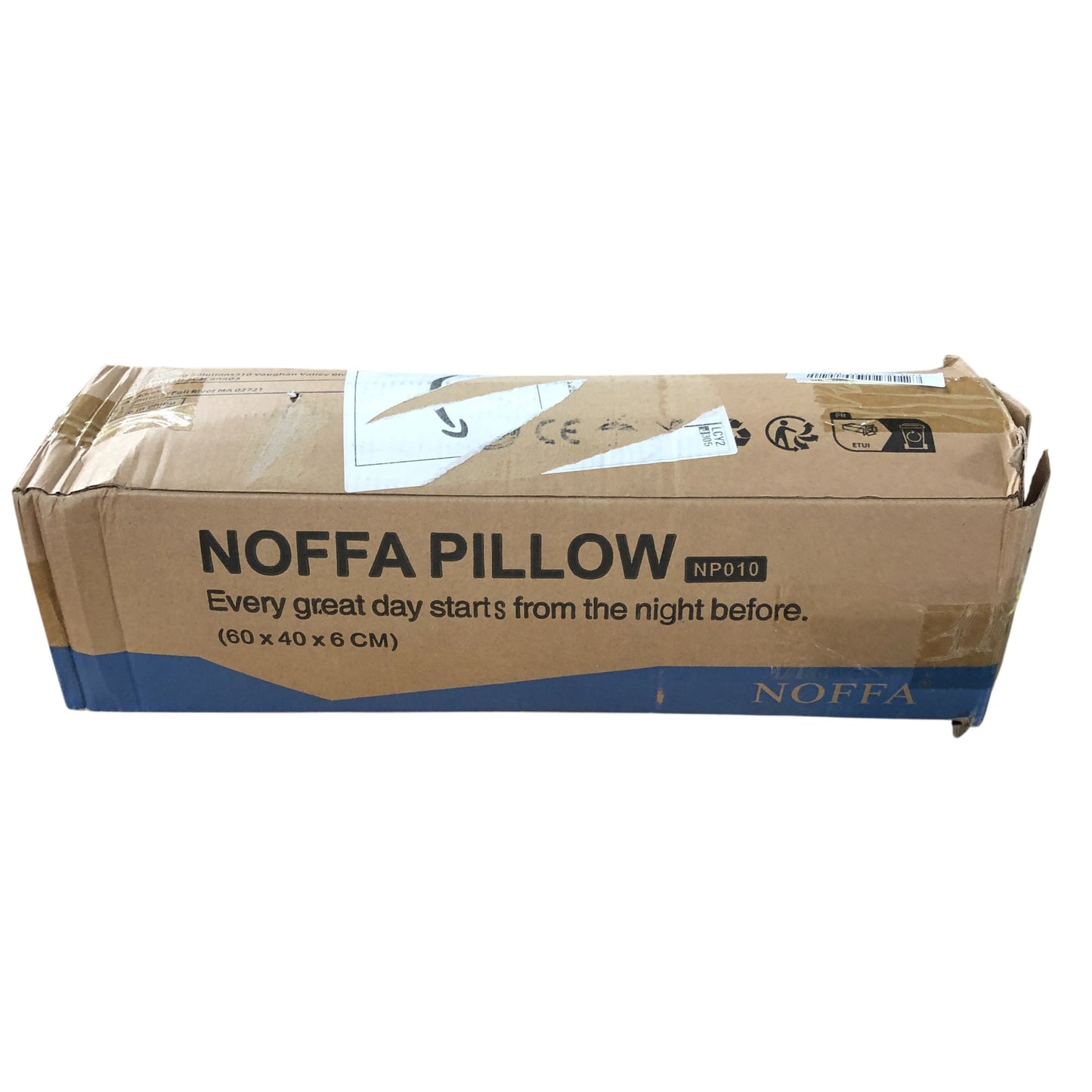 Noffa Pillow NP010 60x40x6cm Polyurethane Foam with Polyester Cover New