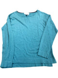 Women's Sweater Size 8 Medium Long Sleeve Green Cotton Blend