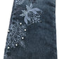 We The Free Jeans Women's Wide Leg Floral Design Black
