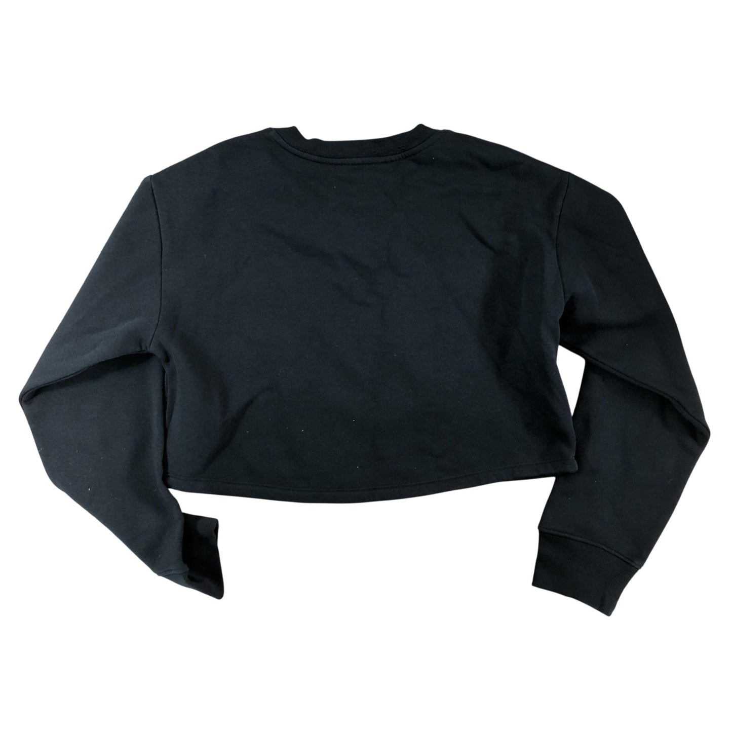 AllSaints Small Women's Black Cropped Sweatshirt Sequin Detail Butterfly Snake