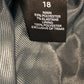 Wrap Coat Size 18 Women's Velour Dark Teal Long Sleeve Tie Belt