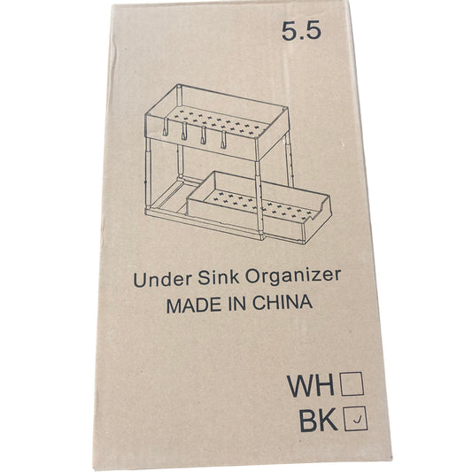 Under Sink Organizer Black Kitchen Storage Shelf Multi Tier New Design