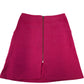 Pink A-Line Skirt Women's Casual Zip Up Cotton Blend UK12