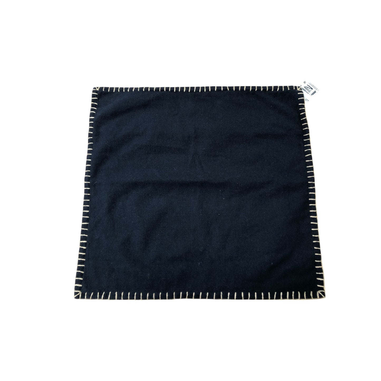 Navy Pillowcase Decorative Cushion Cover Soft Cotton Handmade 52.4 x 51CM