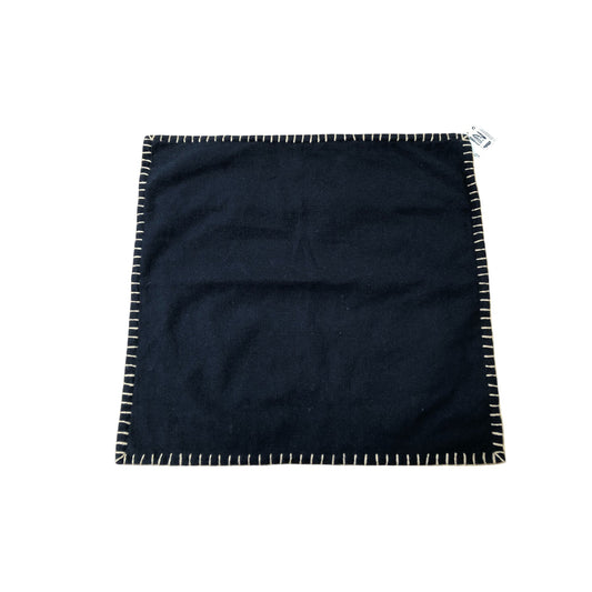 Navy Pillowcase Decorative Cushion Cover Soft Cotton Handmade 52.4 x 51CM