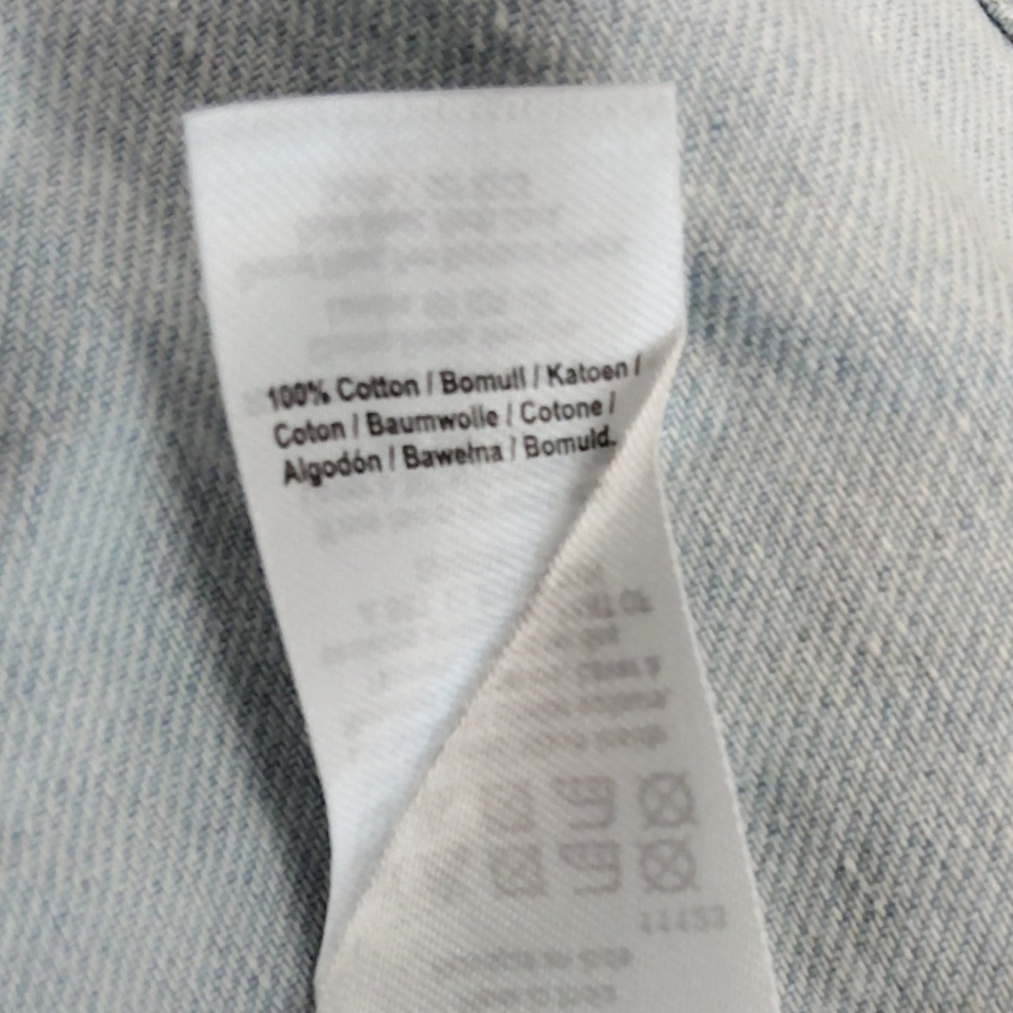 River Island Short Sleeve Shirt Kids 11-12 Years Blue Denim Floral Print