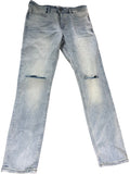 River Island Denim Specialist Skinny Jeans W34 L30 Men's Light Blue Distressed