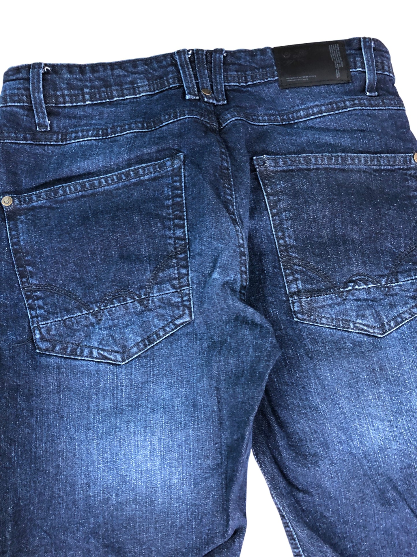 DUCK AND COVER Slim Fit Jeans Size 30S Men's Dark Blue Stretch Denim