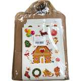 Brown Paper Gift Bags With Christmas Stickers 30 Pack