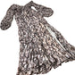 Snake Print Maxi Dress Women's Long Sleeve Boho Style UK6