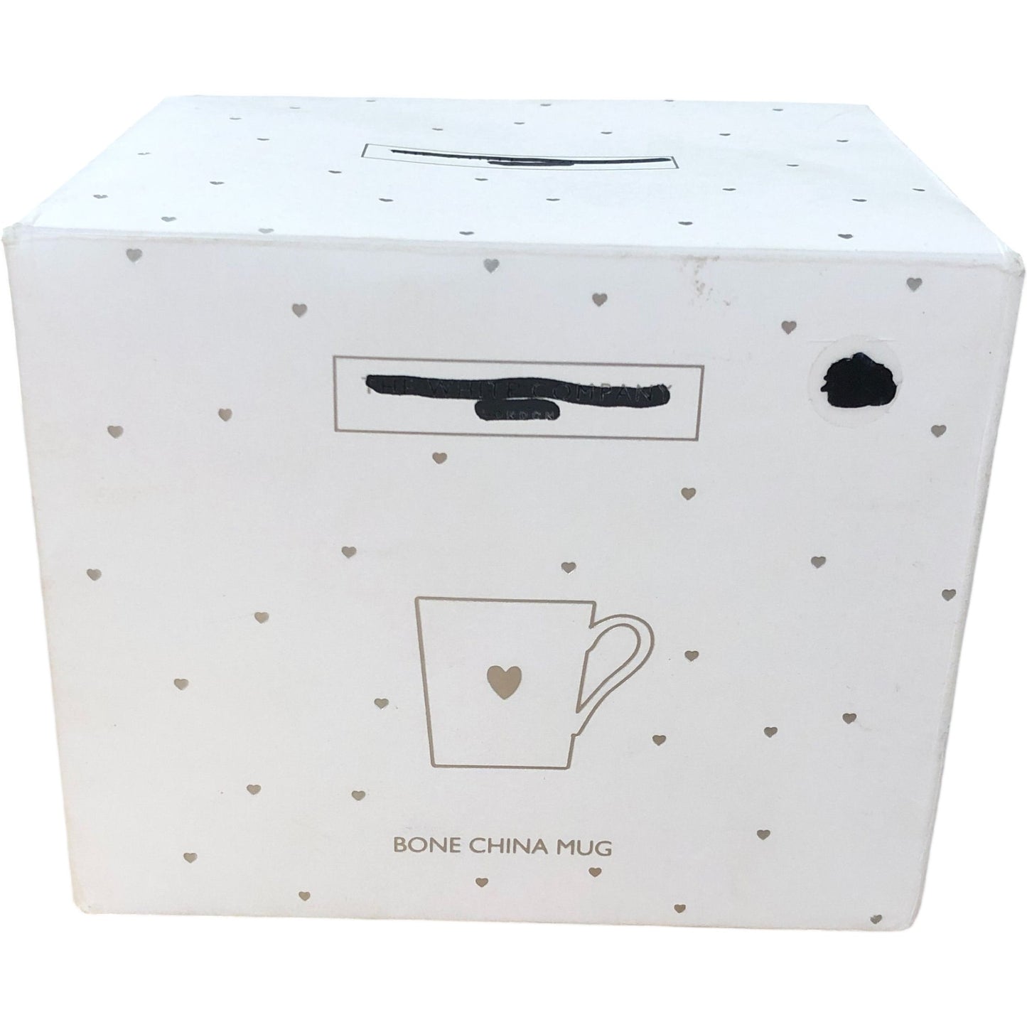 The White Company Bone China Mug Heart Design White