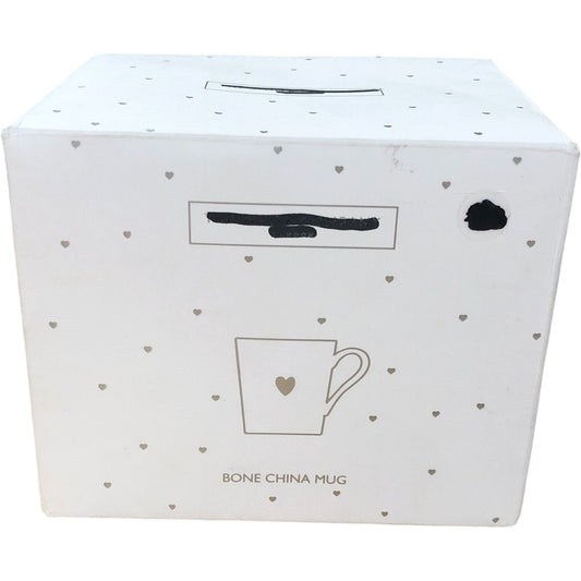 The White Company Bone China Mug Heart Design White