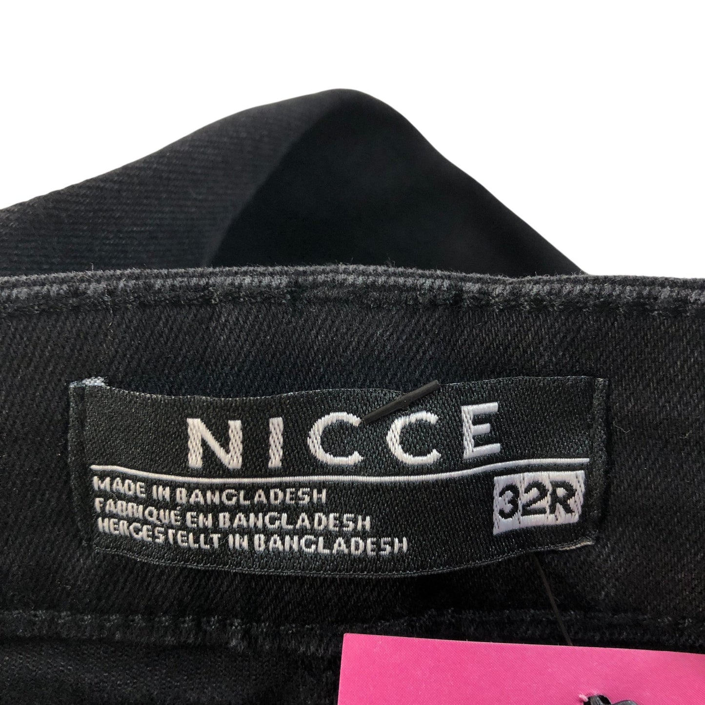 Nicce Men's Black Jeans 32W 30L Regular Fit Stylish Casual Trousers