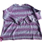 Women's Long Sleeved Sweater UK Size 24 Purple Multi Colour Knit