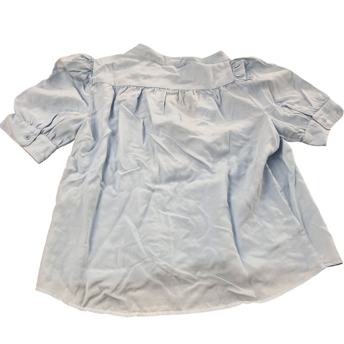 Baukjen Blue Tencel Lyocell Button Up Blouse Women's Soft Causal Top
