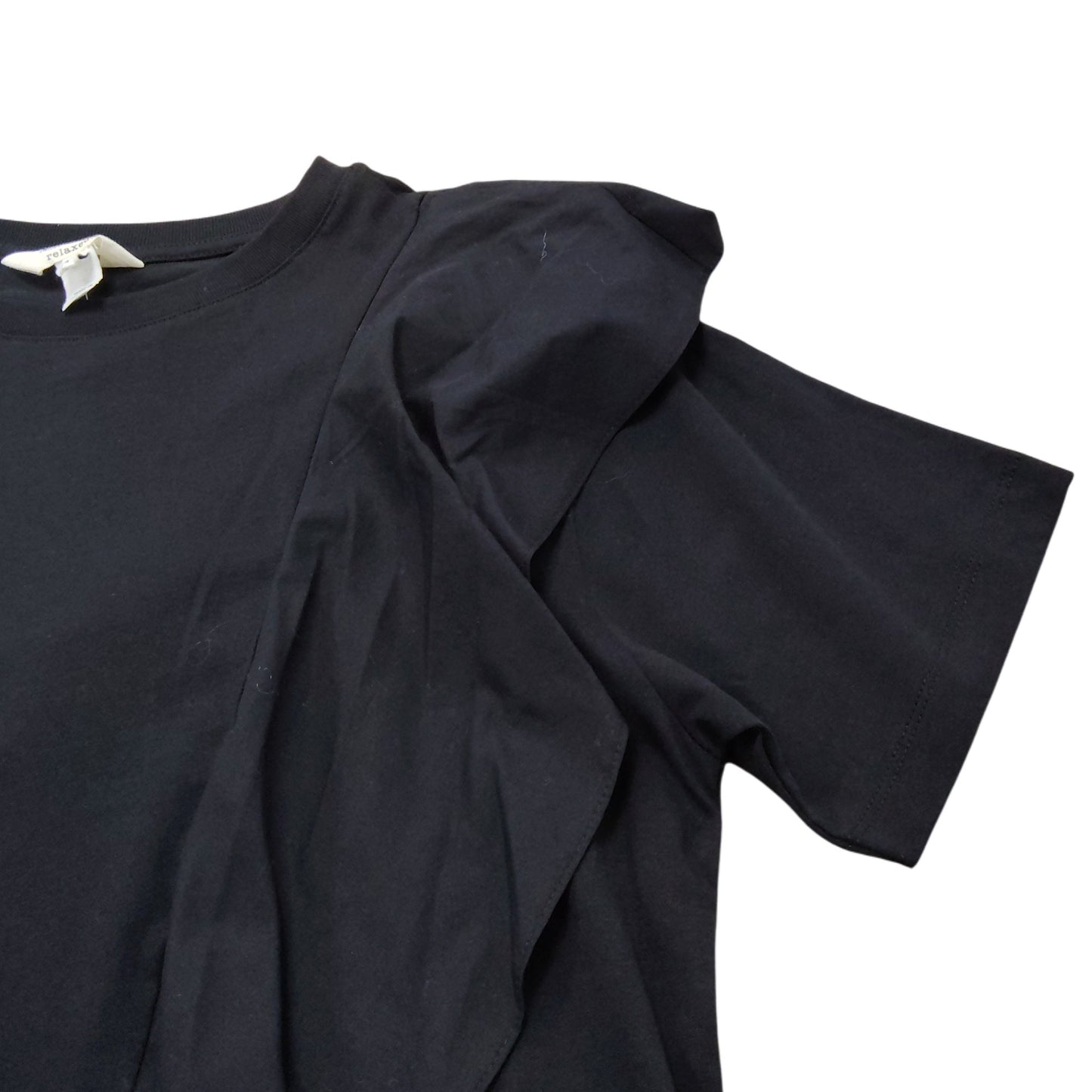 River Island Ruffle Sleeve Dress UK8 Women's Black Cotton Casual Evening