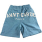 VANT-GARDE Paris Jogger Shorts Size M Men's Lightweight Blue Cotton Blend