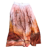 River Island Womens Printed Midi Skirt UK10 Pink Patterned Casual Luxury Elegant