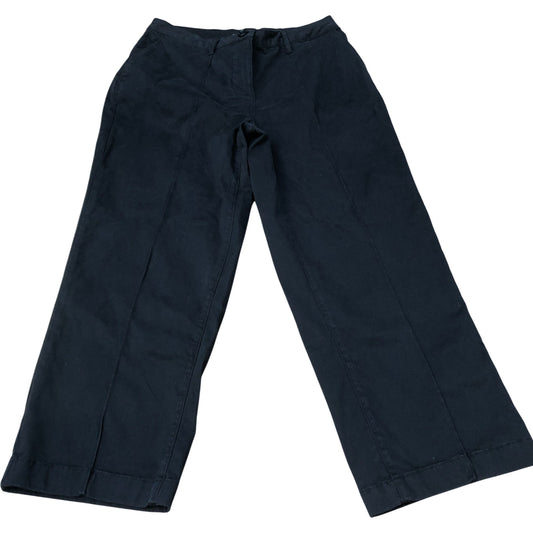 Baukjen Organic Cotton Trousers UK14 Women's Black Casual Wide Leg