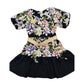 River Island Floral Dress UK8 Women's Short Sleeve Black Belted Tunic