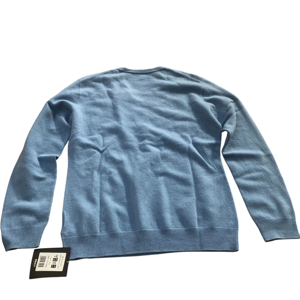 Hikaro Wool Sweater V Neck 100 Percent Merino Wool Blue