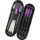 Purple Steel Tip Darts Set 22g with Carry Case and Extra Flights Indoor Game
