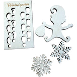Creative Christmas Elf Footprint Stencil Snowflake Set