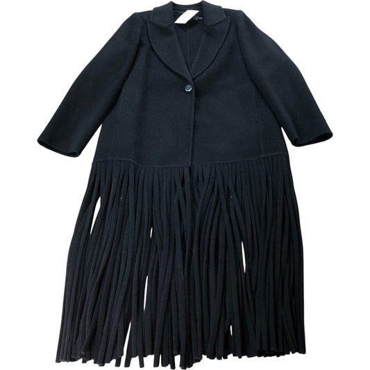 Branded Fringe Coat UK 12 Black
