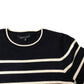 Crew Clothing Company Stripe Jumper Size 12 Women's Navy White Short Sleeve