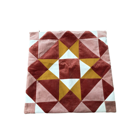 Colourful Geometric Velvet Cushion Cover Cushion 19x19"