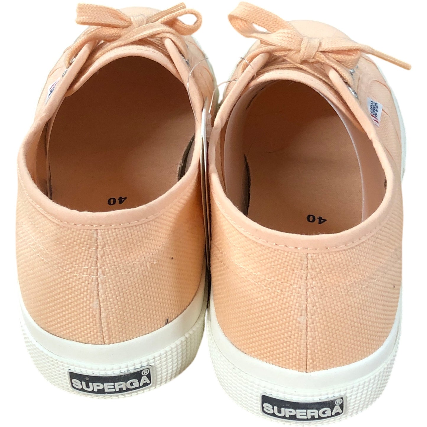 SUPERGA 2750-COTU Classic Trainers UK6.5 Women's Pink Peach Canvas Shoes